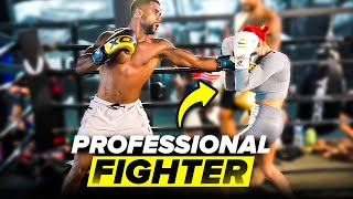 Beginner Spars Professional MMA Fighters My FIRST Time [upl. by Anegroeg]