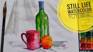 still life work watercolor still life full tutorialby Mohit sharma [upl. by Aneeh345]