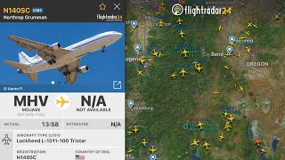 Very Rare I found a Northrop Grumman L1011 tristar on flightradar24 [upl. by Linette]