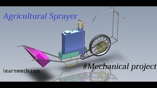 Design and Animation of Agricultural SprayerMechanical Engineering Project [upl. by Balliett]