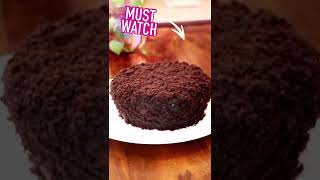 Chocolate का कुआँ😳 Super Easy Chocolate Cake Recipe Without Chocolate Cream Oven Choco Lava shorts [upl. by Allveta]