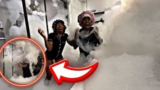 EPIC SUPER FOAMING BATHROOM PRANK ON ANGRY GIRLFRIEND  😱  GONE WRONG [upl. by Weingarten]