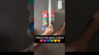 Match the glass colour🧡❤️💜 schoolviralvideosarkariytshortsshortsfeedshortsmindchallenge [upl. by Eded]