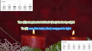 Hallelujah Christmas no capo play along with scrolling guitar chords and lyrics [upl. by Mehcanem]