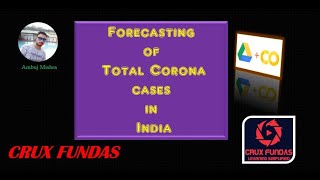 Forecast of Total Corona cases in India on Google Colab  Covid19 Prediction  Machine Learning [upl. by Akcinehs]