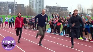 Duchess Kate takes on Prince Harry and William in Royal relay [upl. by Layney]