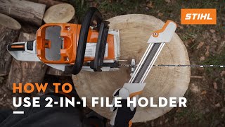 How to efficiently sharpen saw chains  STIHL Tutorial​ [upl. by Retloc]