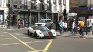 PAGANI ZONDA CINQUE POWERSLIDES IN LONDON [upl. by Oreste]