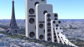 Domino Effect V10 The largest domino simulation on Real Footage [upl. by Layne]