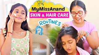 MyMissAnand SKIN and HAIR CARE ROTINE  CookWithNisha [upl. by Yesnel]