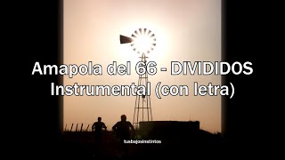 DIVIDIDOS  Amapola del 66  Instrumental con letra [upl. by Alekahs]