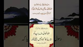 Maa bap ko satana facts4u75 islamicshorts urduquotes [upl. by Emerej]