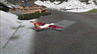 FS9  Dash 7100 Takeoff from Courchevel Altiport [upl. by Adria]