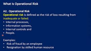 What Is Operational Risk and What Are the Components of Operational Risk  With examples [upl. by Stulin]