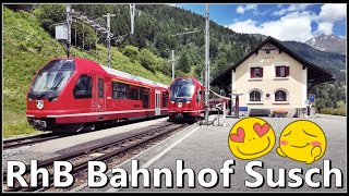 Einfach wunderbar Schön gelegener RhB Bahnhof Susch [upl. by Naoh295]