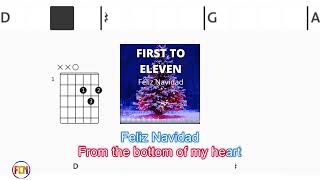 FIRST TO ELEVEN Feliz Navidad FCN GUITAR CHORDS amp LYRICS [upl. by Connors]