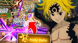 HIS COMEBACK TO META ASSAULT MELIODAS HOLY RELIC IS DEMON TIER  Seven Deadly Sins Grand Cross [upl. by Anigriv]