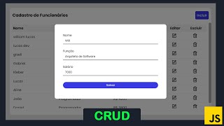 Criando CRUD Responsivo com JavaScript Projeto de Cadastro [upl. by Tine197]