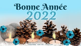 247  Jolie carte virtuelle de vœux 2022  Bonne Année en image et musique [upl. by Leahcym]