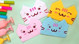 HOW TO MAKE EASY PAPER KITTEN ENVELOPE  CUTE CAT CRAFT  LOVELY ART DIY [upl. by Drof]