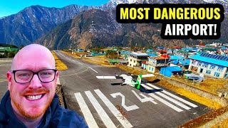 WORLDS MOST DANGEROUS AIRPORT Flying to Lukla Nepal [upl. by Etnom]