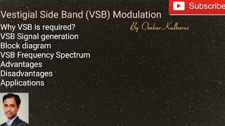 Vestigial Side Band VSB Modulation explained in detail  By Omkar Kulkarni [upl. by Port882]