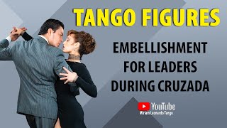 Argentine Tango Basic step in cross system  Embellishment for leader [upl. by Ellednek]