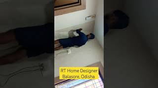 Wallpaper Pasting work 😄 rthomedesigner balasore odisha shortvideo interiordesign shorts odia [upl. by Hodosh]