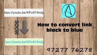 How to convert link black to blue [upl. by Fleisig]