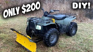 DIY How to Easily Install a Snow Plow on ANY ATV [upl. by Lrigybab]