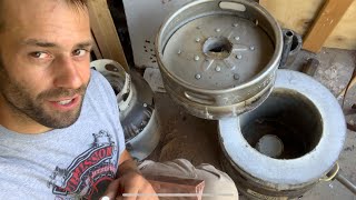 Making a keg foundry furnace [upl. by Lorrin]