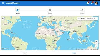 React Mapbox user location by ip GPS Geolocator city street address search with Geocoder [upl. by Ankney]