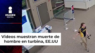 Difunden VIDEOS del hombre que murió en turbina de avión en aeropuerto de EU [upl. by Meldon]