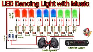 How to make VU meter  Easy ampSimple Without ic  LED meter for Audio amplfier system VUMeter [upl. by Akkina]