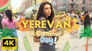 Walking Tour in Yerevan Armenia 🇦🇲  A Summer Day  July 2024  4K 60FPS [upl. by Kanor]