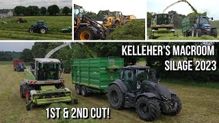 Kellehers Macroom FLAT OUT AT 1st amp 2nd cut silage 2023  FEAT Evan Cillian and ME [upl. by Zebe]