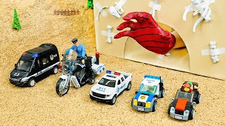 Rescue Police Car From Monster Hand In Cave  Diy Mini Tractor  Funny Car Toys Story [upl. by Weaks172]