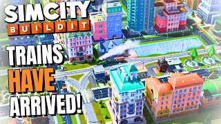 Using the NEW TRAINS in SimCity BuildIt [upl. by Ajiam]