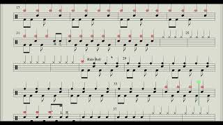 SIXTEEN SALTINES  The White Stripes Drums sheet music trinity RockampPop by Kru Draft Nutthana [upl. by Mallen]