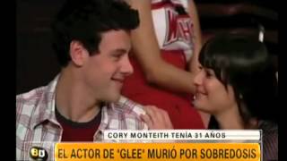 Cory Monteith falleció por una sobredosis  Telefe Noticias [upl. by Ahsap]