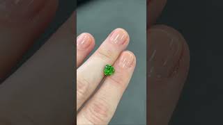 Trillion shape Demantoid fromUralsweighing 101 ct374russiandemantoiddemantoidgreendiamondshorts [upl. by Nahtad]