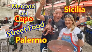 Street Food al mercato del Capo  Palermo  Sicilia [upl. by Duma]