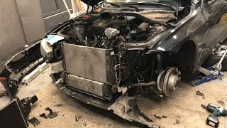 2015 bmw 328i f30 front end repair front start to finish [upl. by Eilla]