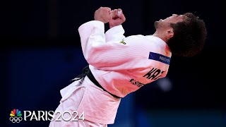 Kazakhstan’s Yeldos Smetov wins evasive judo gold medal  Paris Olympics  NBC Sports [upl. by Nowed]