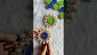 DIY Tealight Holder😱 crafteraditi diwalicraft tealightcandleholder diy shorts CrafterAditi [upl. by Karame333]