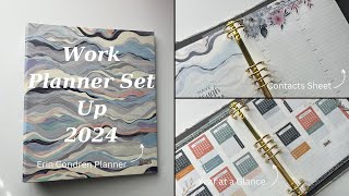 Set Up My 2024 Work Planner  Erin Condren Hourly 8Ring Binder [upl. by Cato]