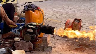 Baltur diesel burner repair test baltur burner dubai dubailife [upl. by Ruffin]