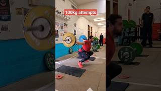 100kg 220lbs snatch attempts [upl. by Bonaparte]