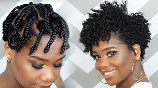 How To Do a BraidOut on Tapered Natural Hair feat Camille Rose Naturals  MissKenK [upl. by Keemahs]