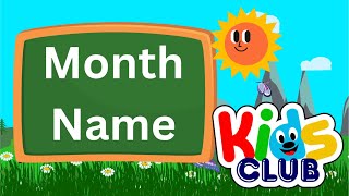 Months Name  January February month name in English kidsclubforkids [upl. by Goldsworthy669]